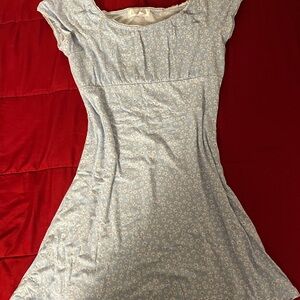 Blue Floral Women's Dress